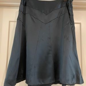 To the Max a-line silk black skirt